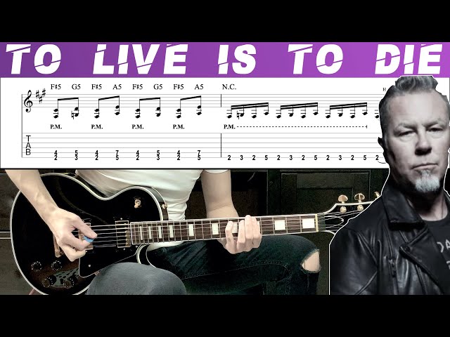 METALLICA - TO LIVE IS TO DIE (Guitar cover with TAB | Lesson) class=