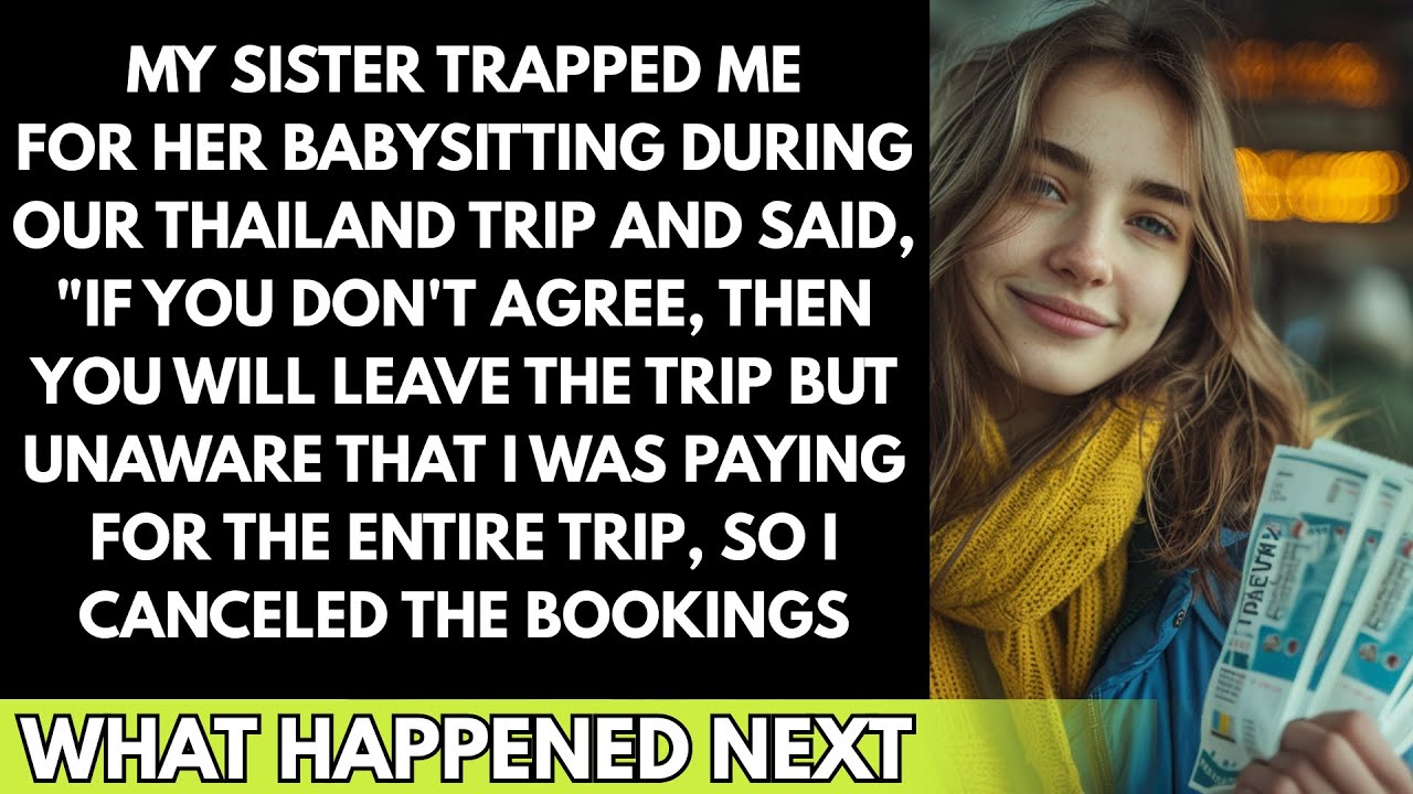 My sister made me babysit during our Thailand trip—she didn’t know I paid for it all, so I canceled