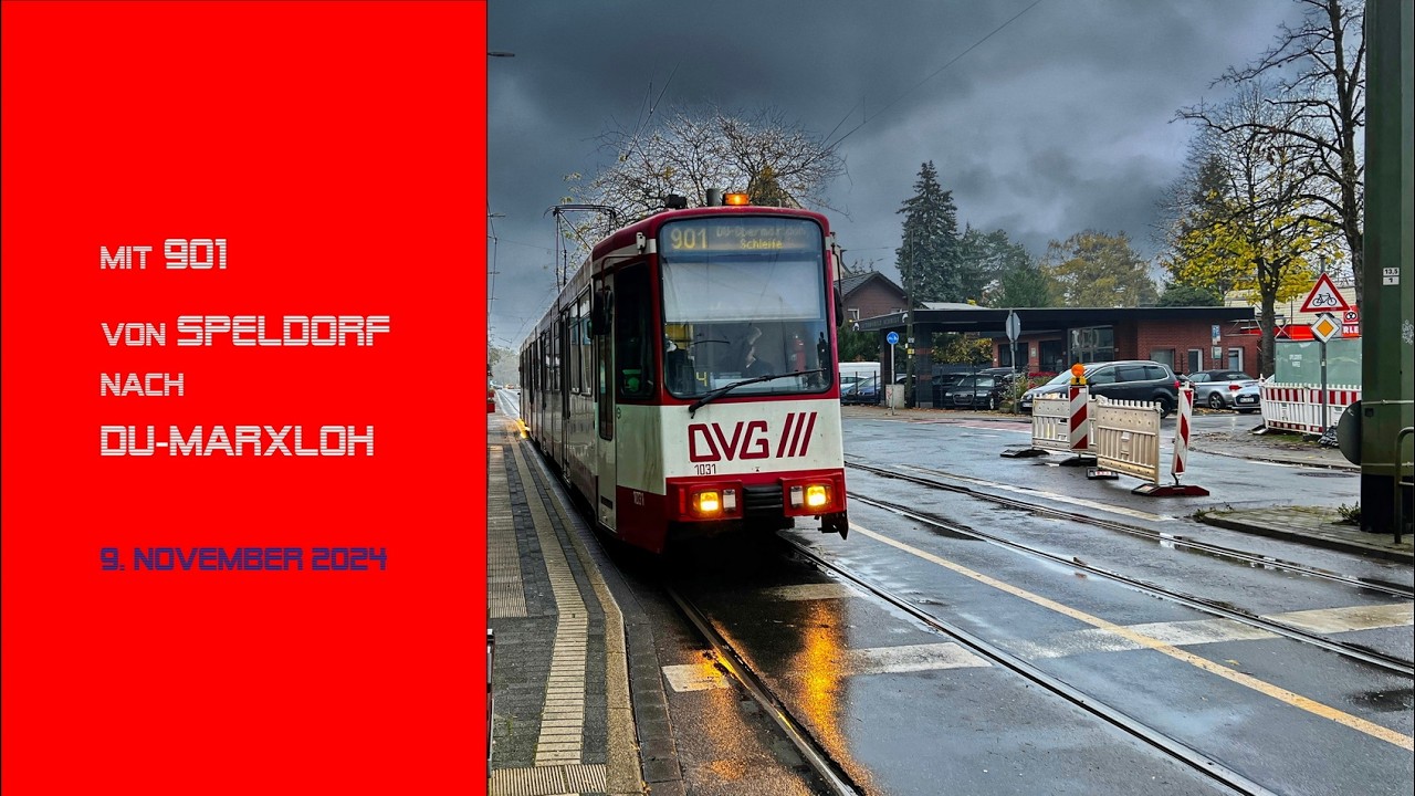 Von Mülheim-Speldorf nach Duisburg Marxloh mit der Strassenbahn 901