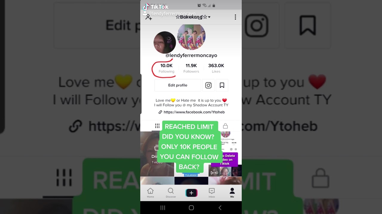 Tiktok Reached Limit People to Follow