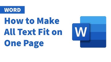 How to Make All Text Fit on One Page in Word