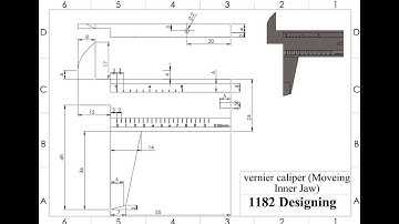 Vernier caliper 3D Parts Design in Solidworks (Part- 2) (Moving Under Jaw)