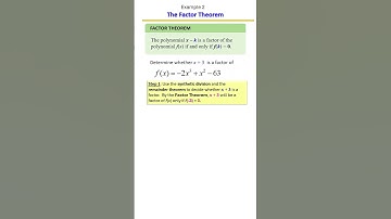 Factor Theorem Explained! | Is (x - c) a Factor? ✅| Example 2