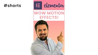 Wow Motion Effects Elementor Pro #shorts