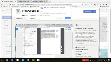 Print Google Doc with Comments Extension