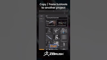 Copy and Past Subtools to Other Projects in ZBrush