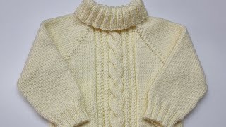 Balıkçı Yaka Kazak Modeli Kolay Çocuk Kazağı