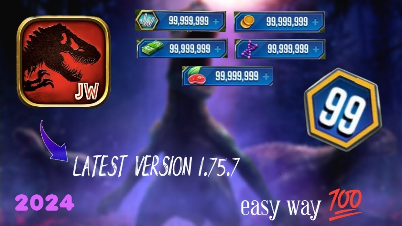 Jurassic world The game Mod APK Unlimited JW points, Unlimited Cash ...