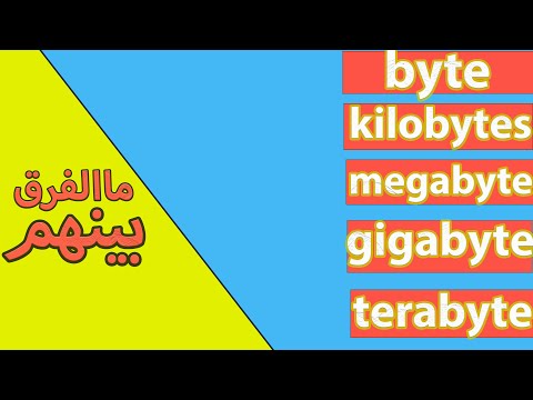ما الفرق بين البايت الكيلوبايت والميجابايت والجيجابايت