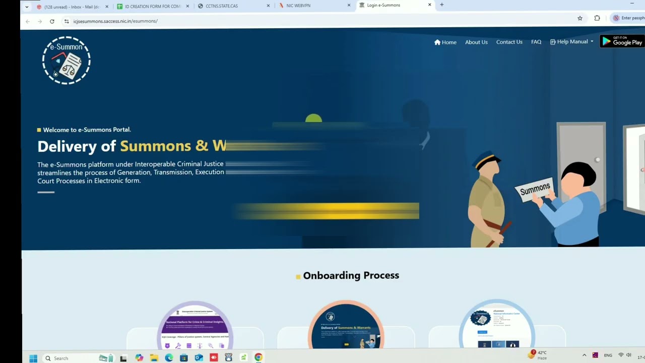 E-Summons Portal/App kaise use kare