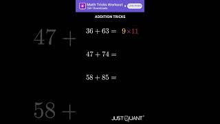 Math Tricks - Addition Tricks - Mental Math Hacks - Quick Math Tricks - Easy Maths #mathtricks screenshot 5