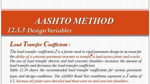 Pavement sructural design 17, Rigid pavement design, Design variables part 1
