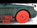 Testing Saw Blade Wheels on Frozen Lake! - YouTube