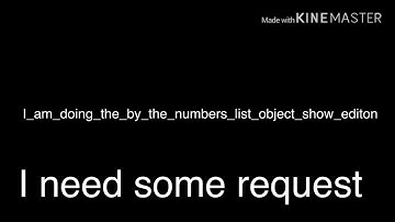 I am doing by the numbers list object show editon