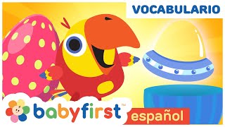 Huevos sorpresa con Larry el loro en español | Nuevas palabras para niños | Baby First TV Español