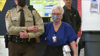 Students surprise lunch lady on her 95th birthday