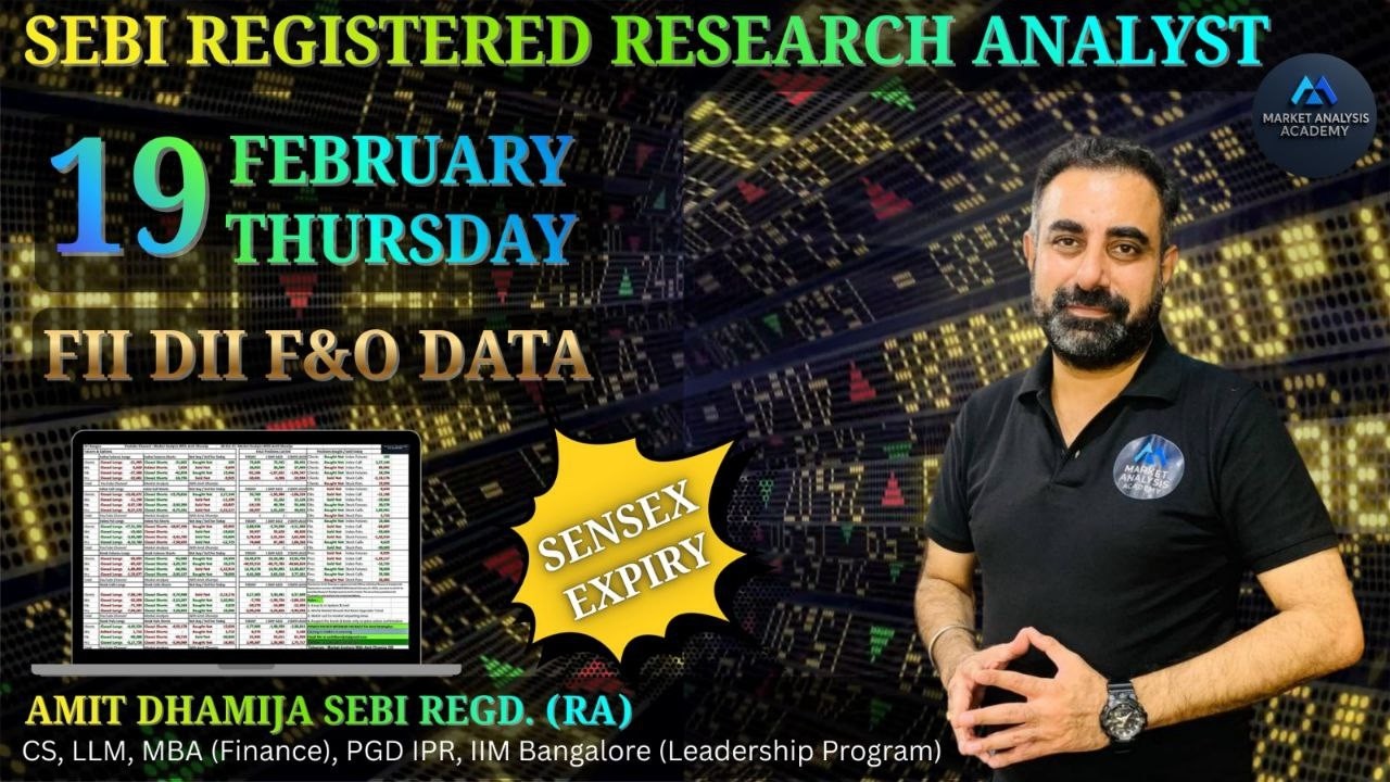 FII DII F&O DATA  Nifty BankNifty Sensex Expiry Prediction Tomorrow Thursday 19 February 26