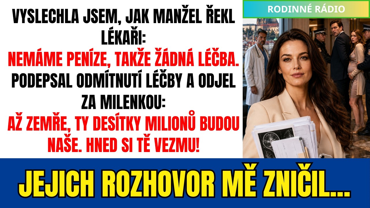 Ležela jsem na urgentu, když jsem slyšela svého manžela říct doktorovi: „Žádná operace nebude. Podepisuji odmítnutí.“ V tu chvíli jsem pochopila, že mě nechává umřít, aby zdědil firmu a dům....