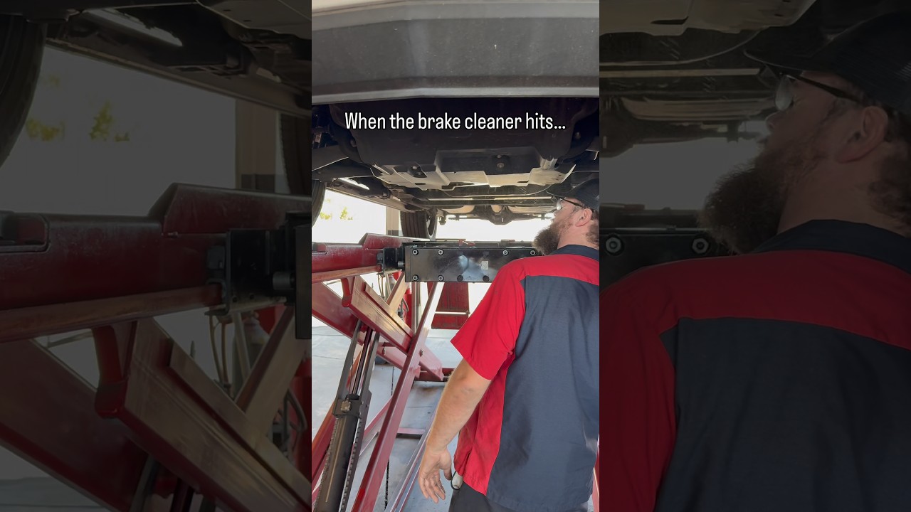 Me when the then it when we does have brake clean 