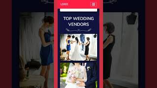 Responsive Wedding Planner Website | #shorts