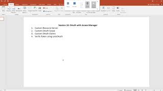 Session 18 OAuthWithAccessManager CustomResourceServer Scopes Claims