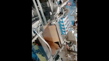 Carton box case with hang hole feeding counting robot hand cartoning packing machine