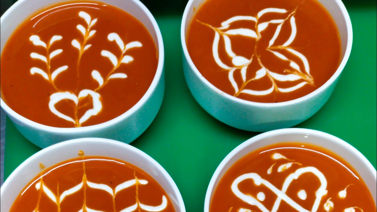 soup garnish. easy soup garnish. how to do garnish. easy garnish. Chef Ashok