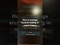 How to manage account linking in rocket league