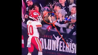 Patriots Fans Throw Beer at Tyreek Hill and Flip Him Off!