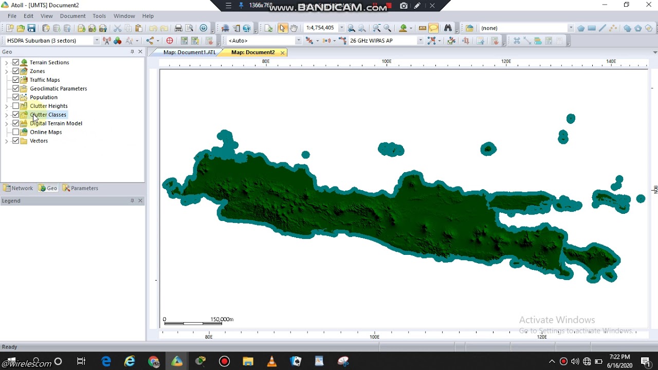 digital map in Atoll and Cellular network design