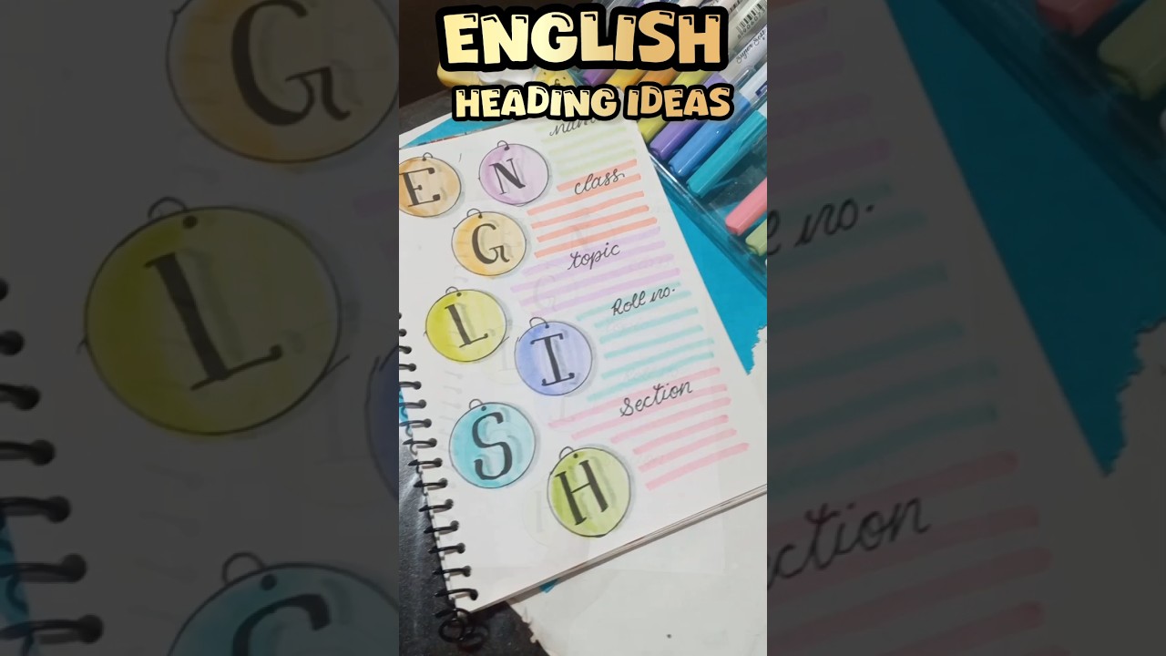 Subject cover page ideas