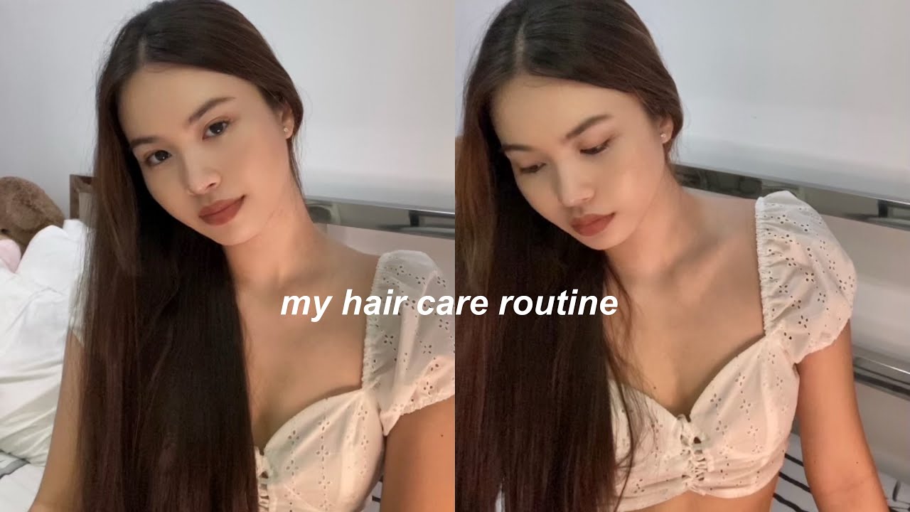 my hair care routine for rebonded and colored hair