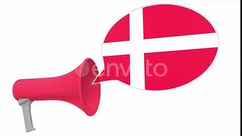 Megaphone and Flag of Denmark on the Speech Balloon | Motion Graphics - Envato elements