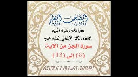 سورة الجن من الآية (6) إلى (13)