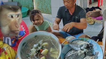 Canh chua cá dìa.Với cá mớm kho nghệ. Bữa cơm trưa với anh nhà quê vlog 