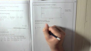 Edexcel GCSE Paper 1 June 2013 Question 10 - Perimeter and Algebraic Expressions