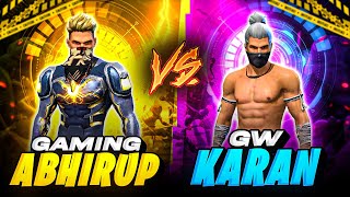 GW Karan Vs Gaming Abhirup 😱🔥| 1 Vs 1 Funny Custom 😂  @gwkaran81