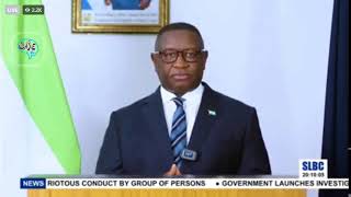 The President of Sierra Leone's Address to The Nation. Copyright SLBC TV. screenshot 2