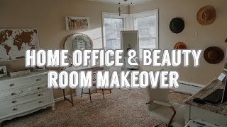 HOME OFFICE & BEAUTY ROOM MAKEOVER | HOME OFFICE ON A BUDGET