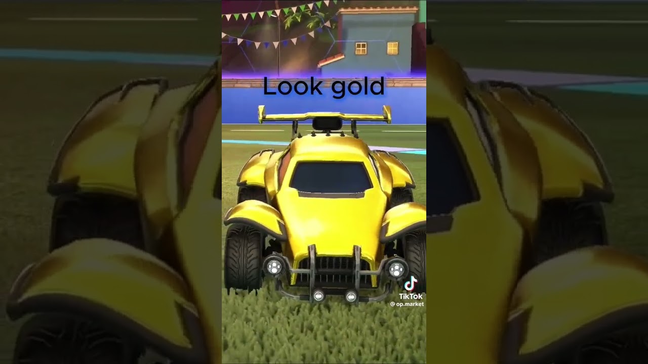 How to make a gold car In rocket league (use code trading for a free 100cr!)