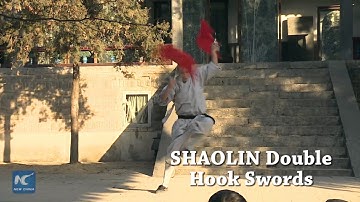 Amazing Kung Fu: Shaolin monks display self-defense sword skills