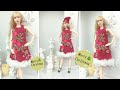 DIY Gorgeous Barbie Christmas 🧑🏻‍🎄 Dress |Lisa Barbie Doll