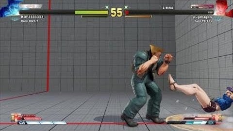 SFV Throw loops in round 3. Lucia vs Guile