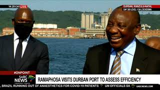 President Ramaphosa Briefs Media Following Visit To The Durban Port