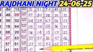 Rajdhani Night Today 24-06-2025 | Rajdhani Night Chart | kalyan345 | Fix Open & Jodi| Fix Open
