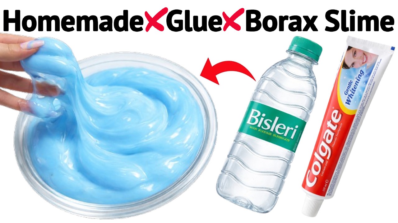 How to make Water and Colgate Slime at home Without Glue Borax and Activator/Making Water Slime Easy