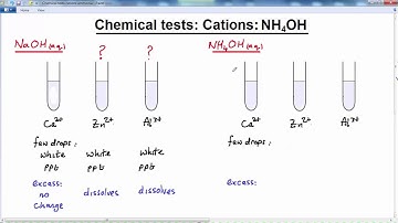 GCSE CHEMISTRY - CHEMICAL TESTS  -  LESSON 3 -  test for cations - ammonia solution