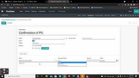 Odoo Automatically Confirm PO