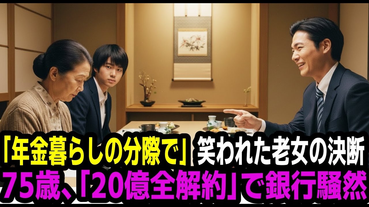 高級寿司店で笑われた 75歳、「20億円全解約」の決断…銀行崩壊寸前！！