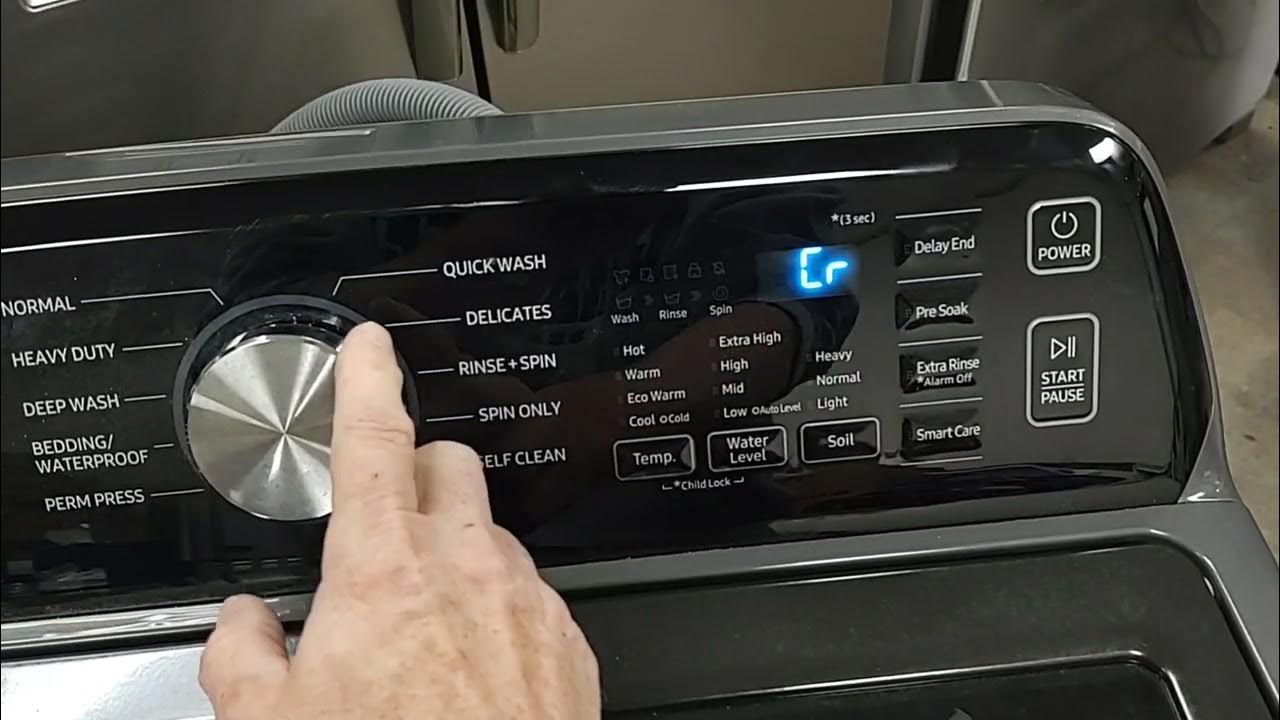 How to Samsung Washer Diagnostic Cycle - YouTube